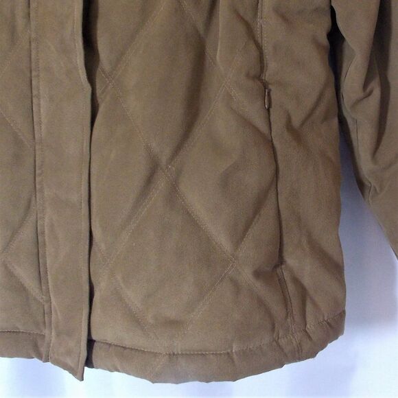 LL Bean Quilted Down Winter Coat Womens Misses Size XL Brown - Picture 2 of 6